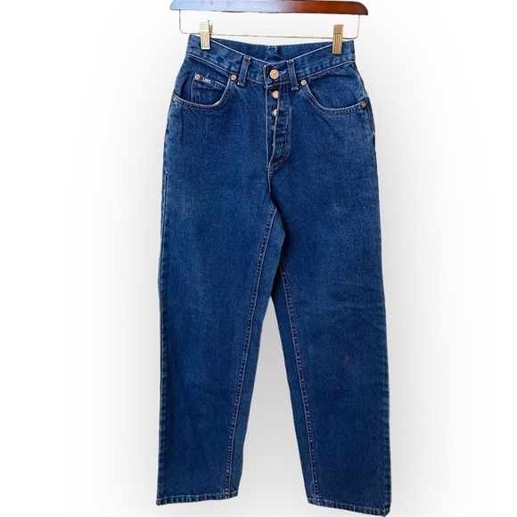 LEE true vintage Union Tag high rise mom jeans, exposed button fly, size 3 MED - Picture 1 of 12